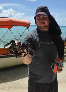 Spencer and the coconut crab