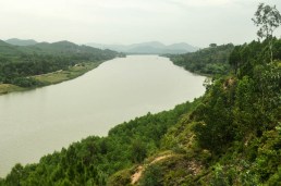 Huong River, Vietnam.  View from the French bunkers